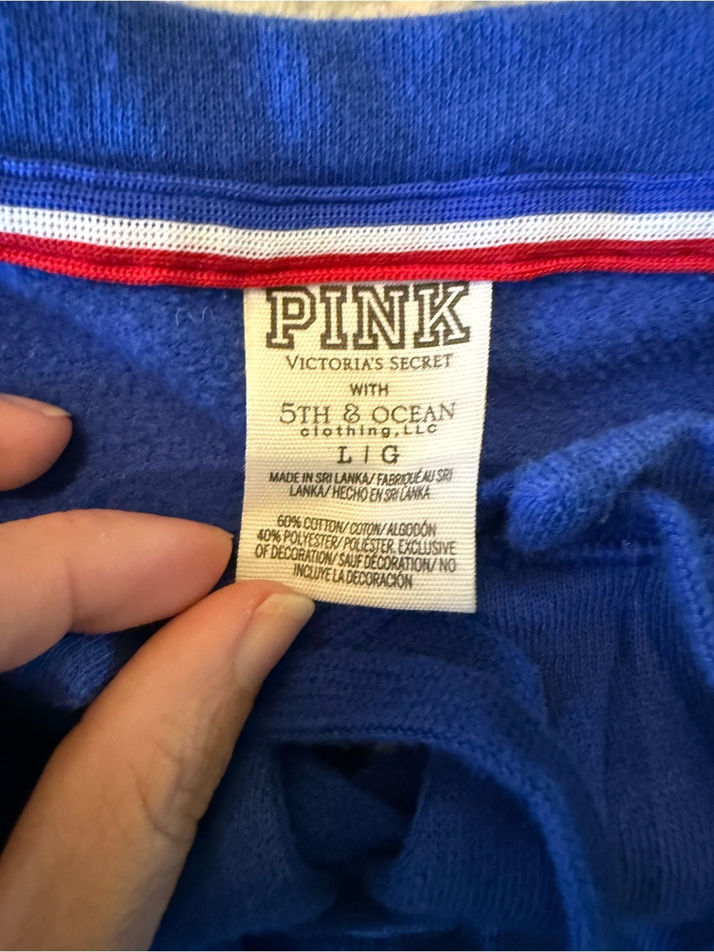 PINK Victoria’s Secret Chicago Cubs Lightweight Sequined Sweatshirt, Size L - Picture 3 of 6